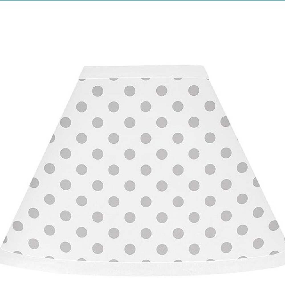 Sweet JoJo Designs Grey and White Polka Dot Lamp Shade